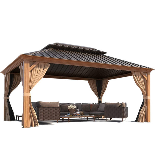 Erommy 12 Ft W X 20 Ft D Metal Patio Gazebo Wayfair